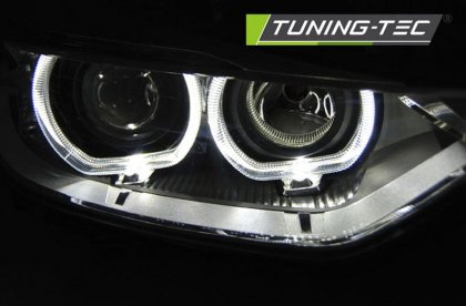 Přední světla angel eyes s LED denními světly BMW 3 F30/F31 11-15 černá