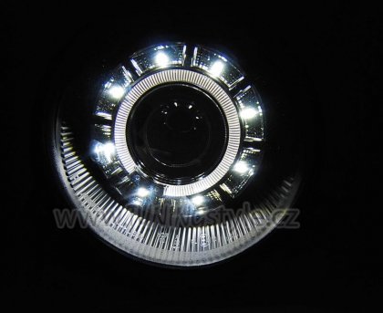 Přední světla Angel Eyes s LED VW Lupo 98-05 černá