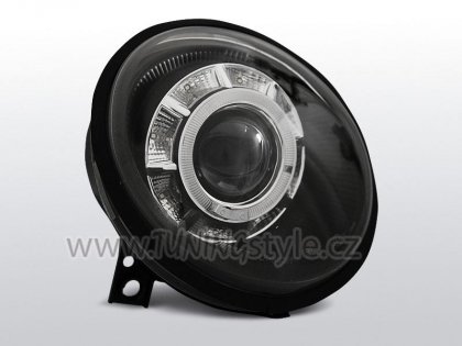 Přední světla Angel Eyes s LED VW Lupo 98-05 černá