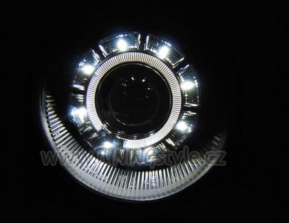 Přední světla Angel Eyes s LED VW Lupo 98-05 chrom