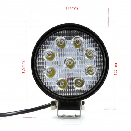 EPWL01 LED Pracovní světlo 9W (9 x 1W EPISTAR) 60° (kulaté)