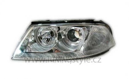 Přední světla angel eyes VW Passat 3BG chromové