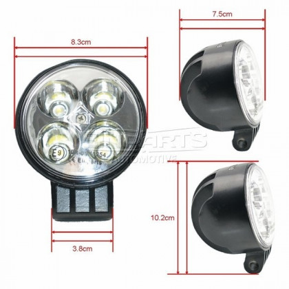 EPWL97 LED Pracovní světlo 12W (4 x 3W EPISTAR) 60° (kulaté černé)