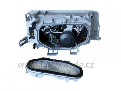 Přední světla čirá Mercedes Benz W201 190E 82-93 černá