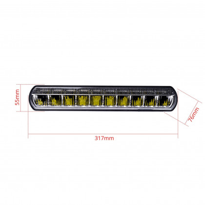 EPWLD02 LED Dálková Světla s Denním Svícením 50W (10 x 5W CREE) 30° (homologace R112)