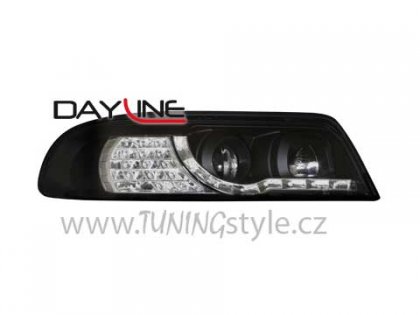 Přední světla devil eyes AUDI A4 B5 99-01 černá LED blinkr