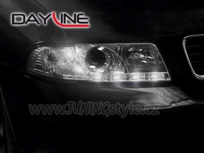 Přední světla devil eyes AUDI A4 B5 99-01 chrom