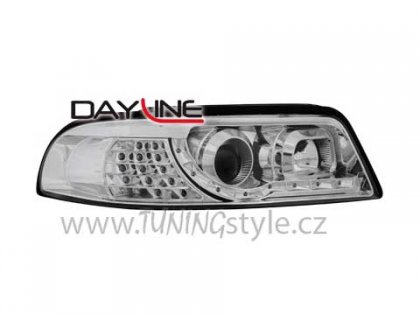 Přední světla devil eyes AUDI A4 B5 99-01 chrom LED Blinkr