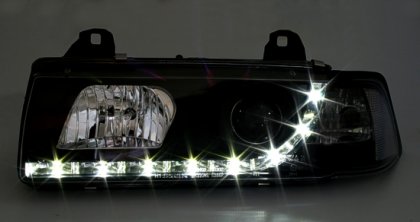 Přední světla Devil Eyes BMW E36 Limo / Touring černé