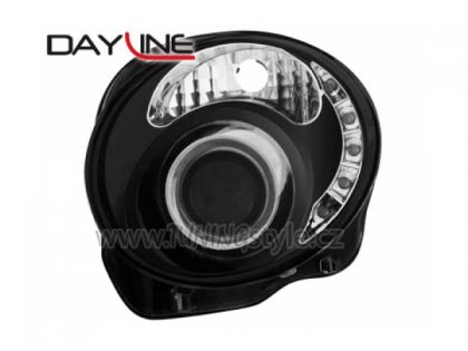 Přední světla Devil Eyes Fiat 500 07- černé