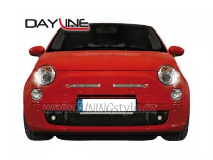 Přední světla Devil Eyes Fiat 500 07- chromové