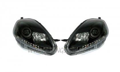 Přední světla Devil Eyes Fiat Punto 05- černé