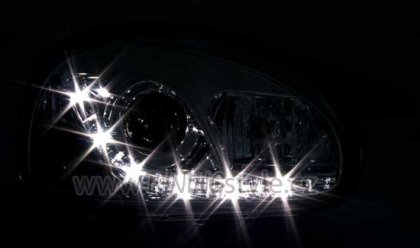 Přední světla Devil Eyes Opel Corsa B chromové