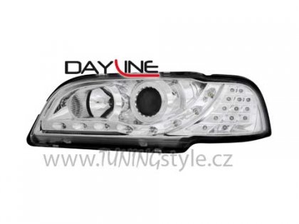 Přední světla Devil Eyes Volvo S40/V40 96-00 chrom LED blinkr