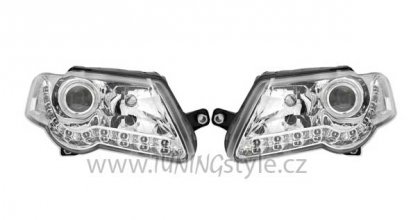 Přední světla Devil Eyes VW Passat 3C chromové