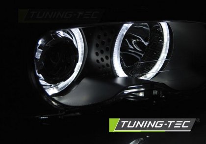 Přední světla LED Angel eyes BMW E46 coupe/cabrio 99-03 černá