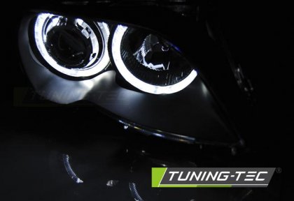 Přední světla LED Angel eyes BMW E46 sedan/touring 01-05 černá