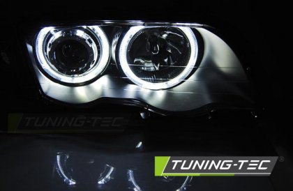 Přední světla LED Angel eyes BMW E46 sedan/touring 98-01 černá