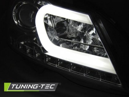 Přední světla LED blinkr TubeLights Mercedes-Benz C W204 11-14 chrom