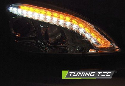 Přední světla LED D1S xenon Mercedes-Benz S W221 05-09 chromová