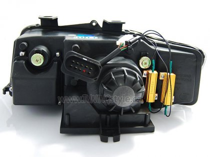 Přední světla LED TubeLights AUDI A4 B6 00-04 černá