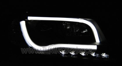 Přední světla LED TubeLights Audi A4 B7 04-08 černá