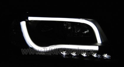 Přední světla LED TubeLights Audi A6 C5 95-01 chrom