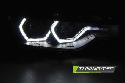 Přední světla s LED Angel Eyes DRL BMW 3 F30/F31 10-15 černá