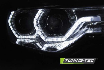 Přední světla s LED Angel Eyes DRL BMW 3 F30/F31 10-15 chromová