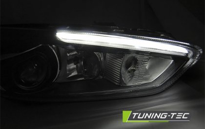 Přední světla s LED denními světly Ford Focus MK3 14- černá