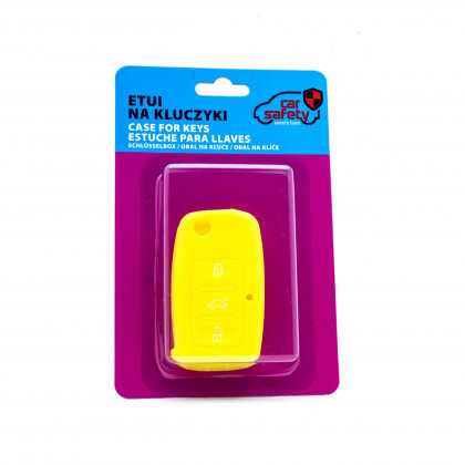 EPKC10 YELLOW CAR KEY COVER VOLKSWAGEN SKODA SEAT