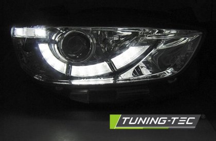 Přední světla s LED denními světly Mazda CX-5 11-15 Xenon D4S, AFS, chrom