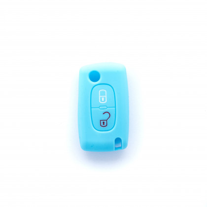 EPKC126 LIGHT BLUE CAR KEY COVER CITROEN PEUGEOT