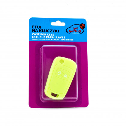 EPKC25 NEON GREEN CAR KEY COVER CHEVROLET OPEL VAUXHALL