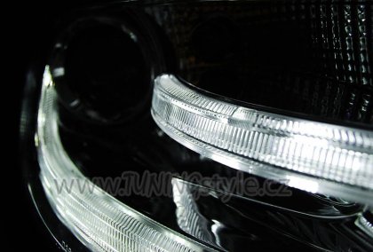 Přední světla s LED denními světly TubeLight Audi A4 B8 08-11 chrom