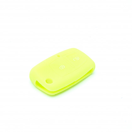 EPKC70 NEON GREEN CAR KEY COVER SEAT SKODA VOLKSWAGEN