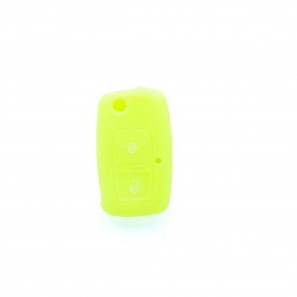 EPKC70 NEON GREEN CAR KEY COVER SEAT SKODA VOLKSWAGEN