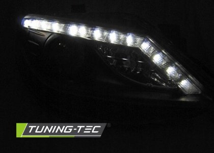 Přední světla s LED SEAT Ibiza 6J 08-12, LED blinkr černá
