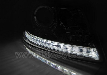 Přední světla s LED Škoda Octavia II 09-12 černá