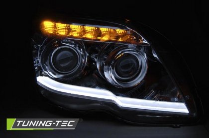 Přední světla s LED TubeLights Mercedes-Benz GLK X204 08-12 chrom