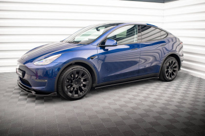 Prahové lišty V.2 Tesla Model Y černý lesklý plast