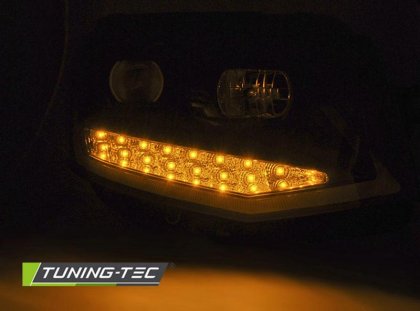Přední světla TubeLights s LED denními světly VW T6 černá