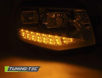 Přední světla TubeLights s LED denními světly VW T6 chrom