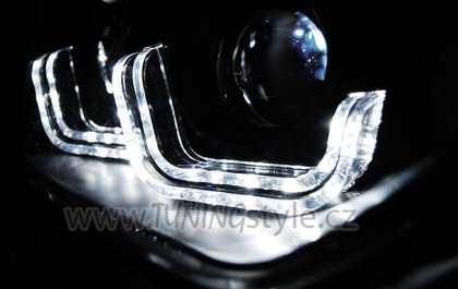 Přední světla U-LED BAR denní světla BMW 3 F30/F31 černá 10-