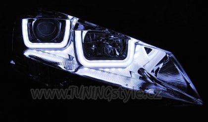 Přední světla U-LED BAR denní světla VW Golf 7 12- chrom