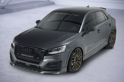 Spoiler pod přední nárazník CSR CUP pro Audi Q2 (Typ GA) S-Line - carbon look matný