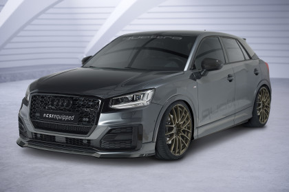 Spoiler pod přední nárazník CSR CUP pro Audi Q2 (Typ GA) S-Line - carbon look matný