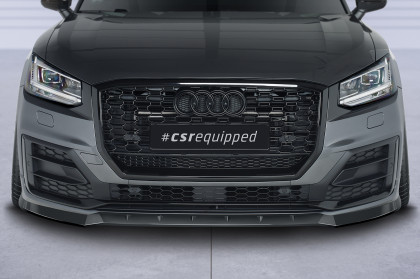 Spoiler pod přední nárazník CSR CUP pro Audi Q2 (Typ GA) S-Line - carbon look lesklý