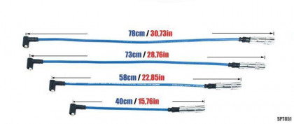 Przewody zapłonowe PowerTEC AUDI A3 A6 SEAT LEON VW GOLF 1.6 2.0L Czerwone