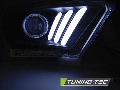 Přední světla U-LED BAR DTS Ford Mustang V 10-13 chrom